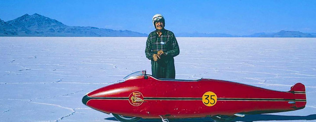1967 Burt Monroo 183.586mph - 295.45km med kraftigt ombygged Indian 1920 En av SGs idoler.jpg