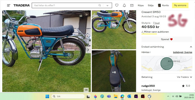 250803 SG kolla tradera aktion på SM50 fin 40550kr nån här är frågan som hade.jpg