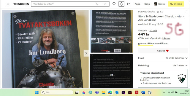 250821 SG bjöd på Stora Tvåtaksboken bjöd 333kr menar den kostar 298kr på flera ställen Tradera frossa.jpg