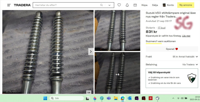 250921 SG skulle gå för bakstötedämpare Suzuki K50 men spåra i pengar nya konster 900kr.jpg