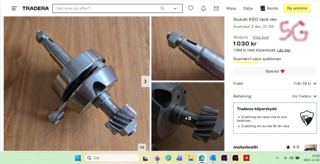 251202 SG bjöd på race Vev till Suzuki K50 men missa slut hade varit  super i motor men kanske overkill.jpg
