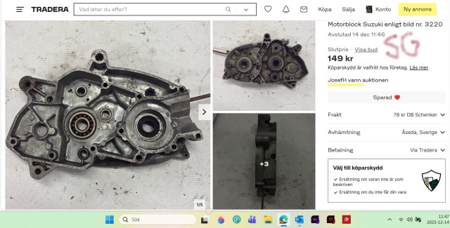 251214 SG bjöd på lite härjad motorkåpa till Suzuki K50 jag ej har och blev överbjuden i slut sekund fan.jpg