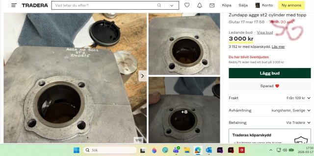 260317 SG bjöd lätt på men när det börja balla pengamässigt hade ej gissat 4100kr mm och samma cylinder kostar 3600kr ny på Mopedrenovering .jpg